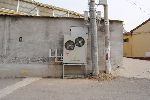 5P空氣源熱泵安裝效果實拍 5P空氣源熱泵安裝效果實拍