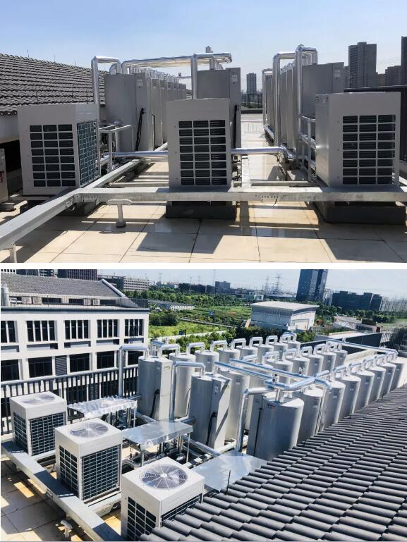 師生宿舍空氣源熱泵熱水器頂樓實(shí)拍 師生宿舍空氣源熱泵熱水器頂樓實(shí)拍